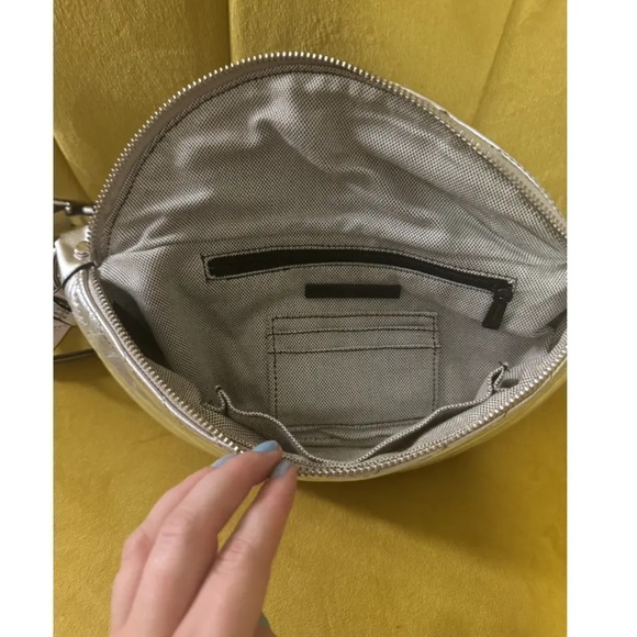 Rebecca Minkoff Edie Silver Metallic Belt Bag - Picture 9 of 9